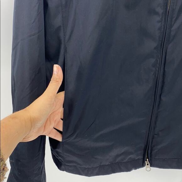 Banana Republic polyester black zip up jacket classic lightweight size XL - Picture 4 of 8